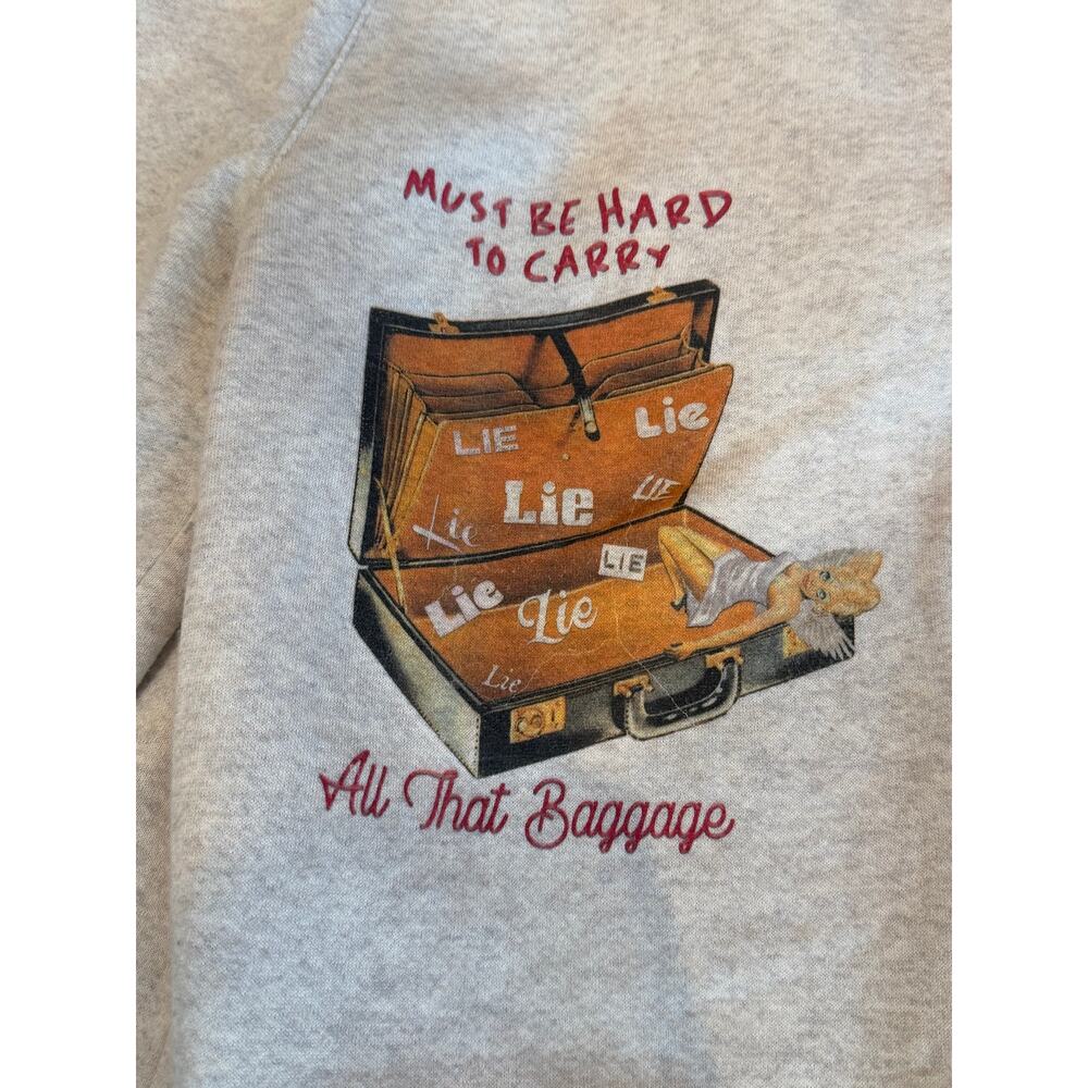 Boys Lie All That Baggage Terry Natural Sweatpants size Small - Picture 5 of 8